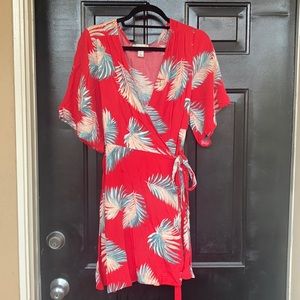 Tropical wrap dress